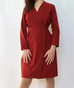Abito Grazia twill cotone rabarbaro L